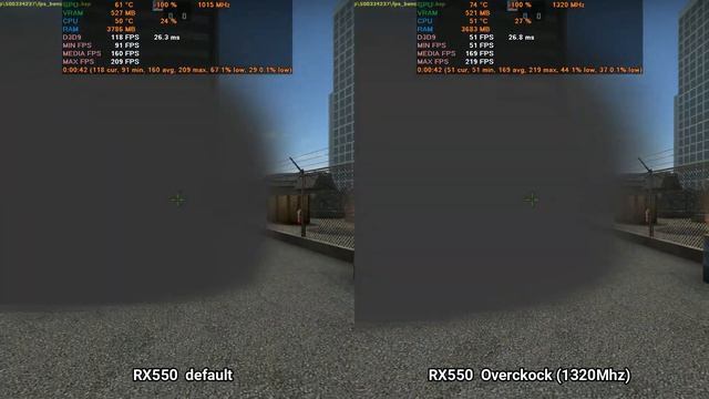Teste comparativo CS:GO FX6300 + RX550 Overclock 1320Mhz vs default 1080p смотреть онлайн