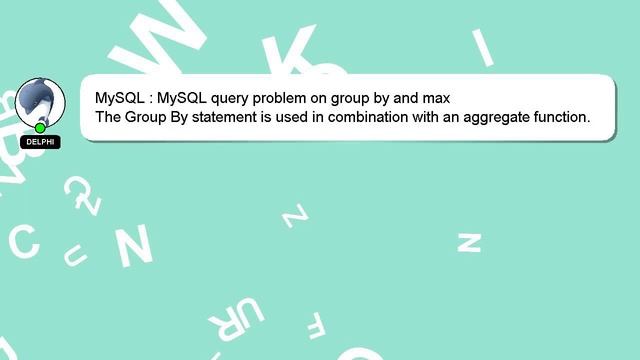 MySQL : MySQL query problem on group by and max смотреть онлайн