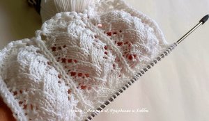 Просто красивый ажурный узор спицами - "Ажурная коса"