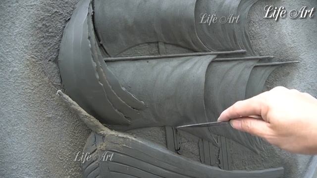 This is how I make sailboats out of cement, imitation bronze paintings смотреть онлайн