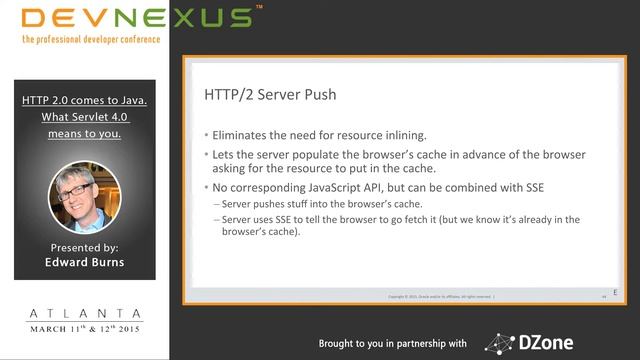 Devnexus 2015 - HTTP 2 0 comes to Java What Servlet 4 0 means to you - Edward Burns смотреть онлайн