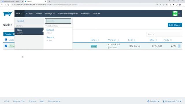 Rancher v2.3 local multi-node k3s v1.14 v1.15 cluster смотреть онлайн