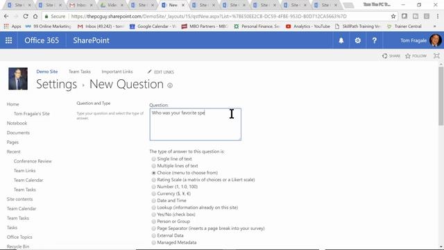 Creating a survey in SharePoint - How to create a survey in SharePoint 2016 2013 2010 tutorial смотреть онлайн