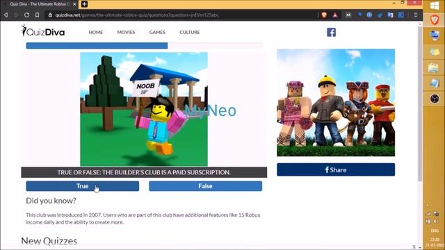 QuizDiva The Ultimate Roblox Quiz Answers Score 100% in 2020 смотреть онлайн