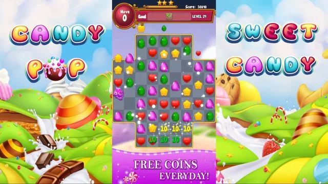 Candy Pop - Sweet Candy Match 3 Game смотреть онлайн