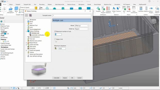Patterm PowerMill -import Autocad file Part 1 смотреть онлайн
