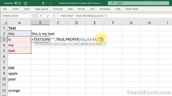 TEXTJOIN() Function to Combine Text in Excel - Excel Quickie 51