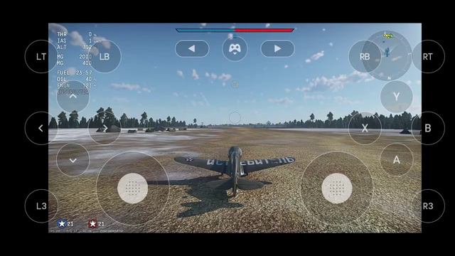 War Thunder on mobile - GeForce Now (P-36G) Virtual gamepad+physical mouse смотреть онлайн