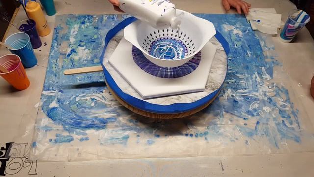 (158) Kaleidoscope Acrylic Pour | Dirty Pour | Strainer Pour | Mermaid Spin смотреть онлайн