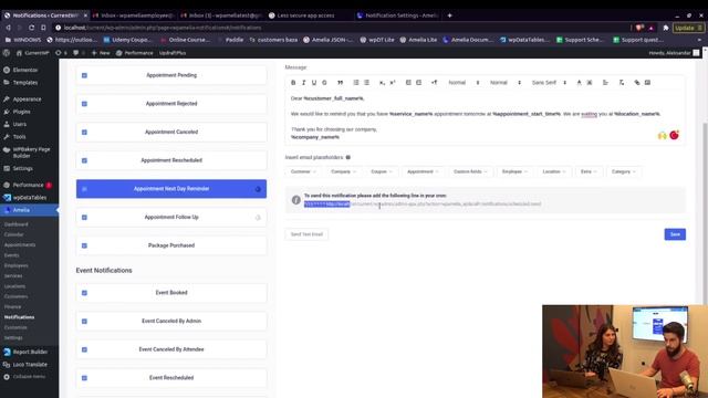 Sending notifications in the Amelia Booking Plugin using SMTP смотреть онлайн