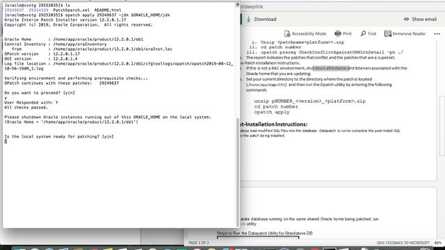Oracle database OPatch 12c смотреть онлайн