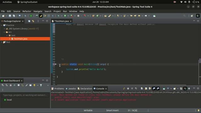 Main method interview question in Java || STS4 || Linux смотреть онлайн