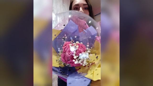Живые цветы в шаре Баблс. Моя техника оформления. смотреть онлайн