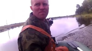 Тест лодочного мотора из триммера. Озёрокосильщик )))