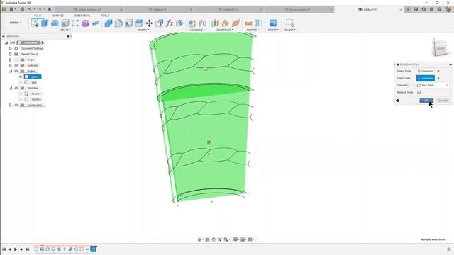 Моделирование и рендер стакана во #Fusion360