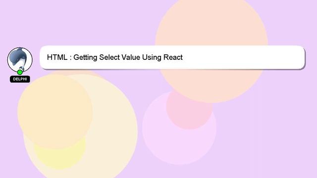 HTML : Getting Select Value Using React смотреть онлайн