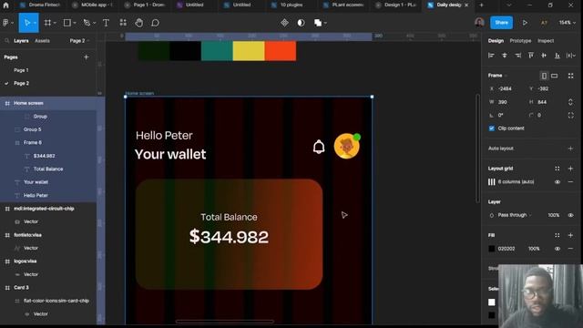 Designing and prototyping a Virtual wallet app in Figma смотреть онлайн