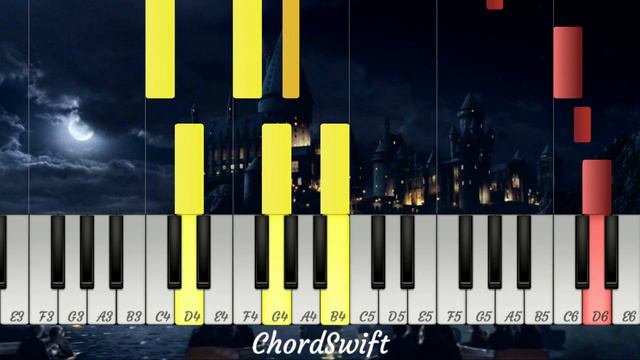 Harry Potter Theme Music (Hedwig's Theme) - EASY Piano Tutorial смотреть онлайн