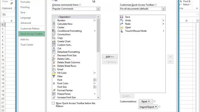 Excel 2013 for Beginners Part 9: The Quick Access Toolbar смотреть онлайн