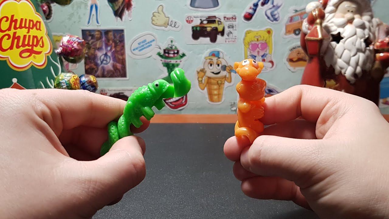ХАМЕЛЕОН и ОБЕЗЬЯНА / Насадки на карандаши | Обзор игрушек 2000-х! смотреть онлайн