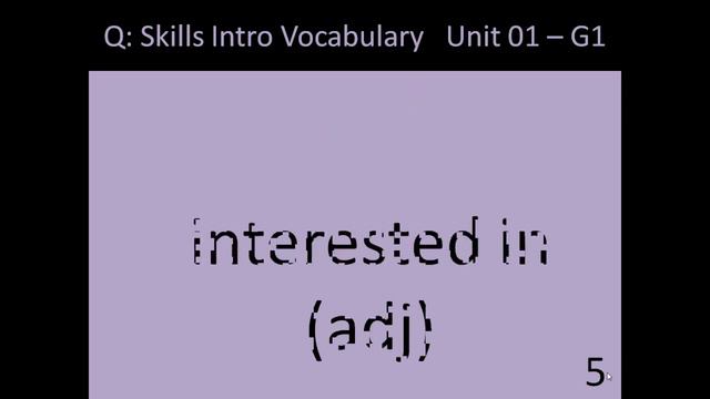 Oxford Q Intro Vocabulary Listening Speaking Unit 01 Group 01
