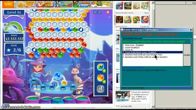 Bubble Witch Saga 2 Trainer Usage смотреть онлайн