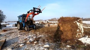 Как лучше хранить рулоны сена зимой. Обзор вил на погрузчик ХАРВЕСТ. Доработки ПР-150М от Унисибмаш