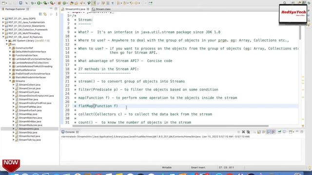 # 169 Collection to stream to a new collection | Stream of() method in Java|Stream|java 8|RedSysTec смотреть онлайн