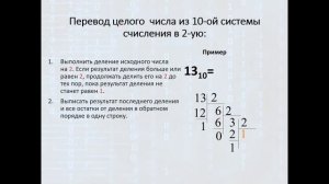 Урок информатики "Двоичная система счисления счисления"