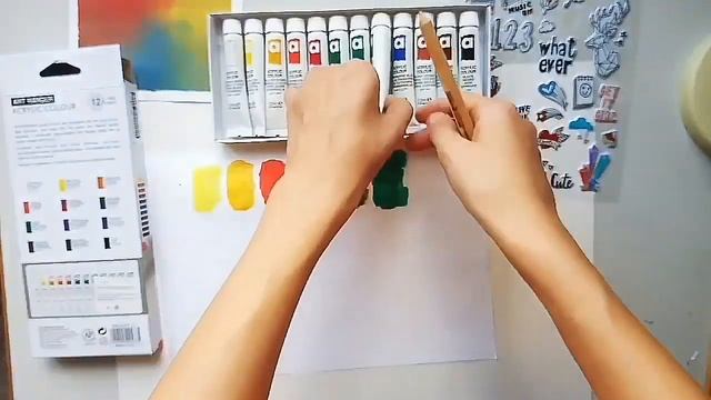 ОБЗОР / ACRYLIC COLOUR / дешевые краски