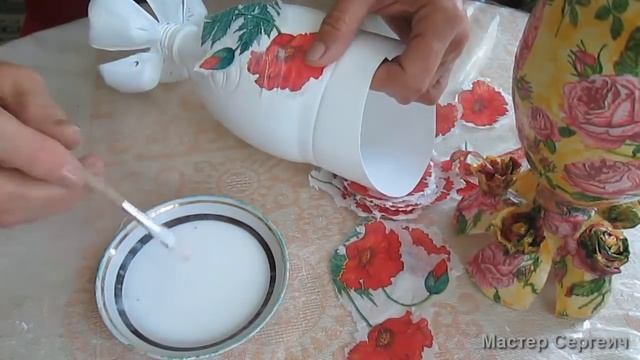 Ваза из пластиковой бутылки своими руками. смотреть онлайн