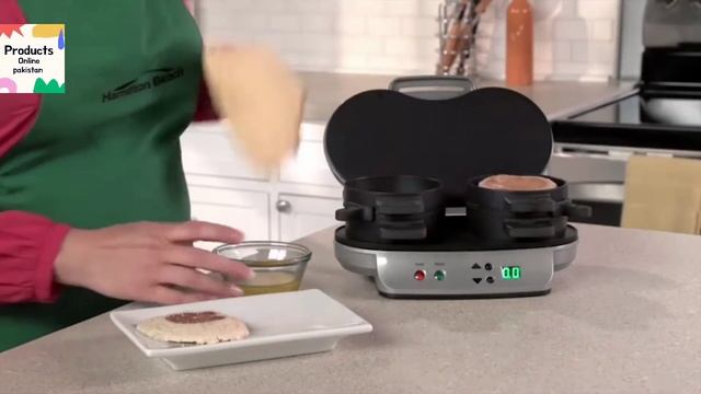 Hamilton Beach Dual Breakfast Sandwich Maker with Timer, Silver (25490A) Online Pakistan Products смотреть онлайн