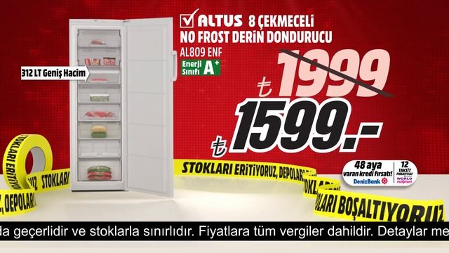 Stokları Eritiyoruz! Altus 8 Çekmeceli No Frost Derin Dondurucu Rakipsiz Fiyatla Media Markt'ta! смотреть онлайн