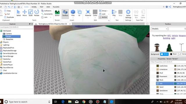Roblox Studio How to change terrain colors(Grass,Ice,Snow,Water,brick) смотреть онлайн
