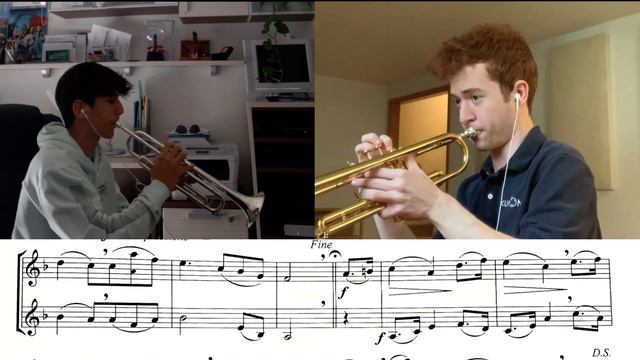 J.B. Arban Selected Duets #58: 'Alpine Horn' | Starring Nicola Vecchio! смотреть онлайн