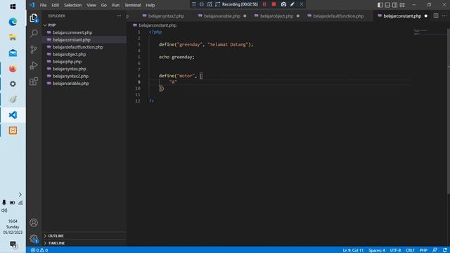 Belajar PHP : Constant #6 смотреть онлайн