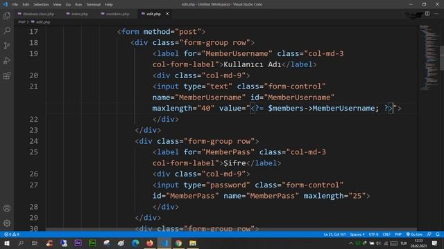 PHP Ders 146 Veritabanı İşlemleri İçin Bootstrap Formları ve Tabloları смотреть онлайн