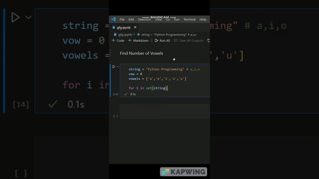 Find Number of Vowels in String #python смотреть онлайн