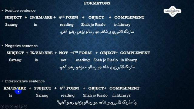 Present Continuous Tense in Sindhi/Hindi زمان حال استمراري يا جاري سنڌيءَ ۾ смотреть онлайн