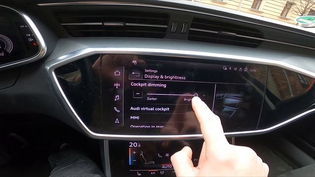 How to Change Screen Display Brightness in Audi A6 C8 ( 2018 - now ) смотреть онлайн