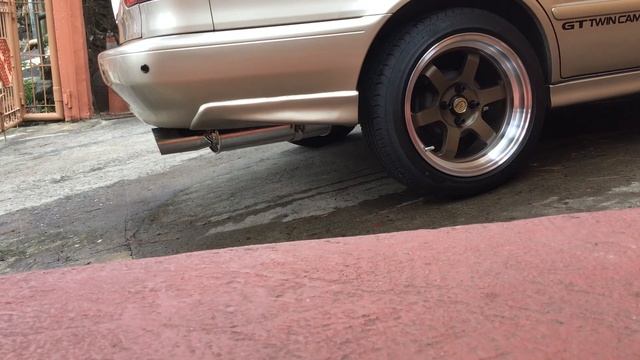 FGK fujitsubo chambered muffler on Toyota Corolla Ae111 4afe engine смотреть онлайн