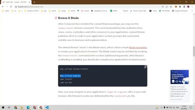 Laravel 9 install breeze | Laravel starter kit | Lravel auth scaffolding смотреть онлайн
