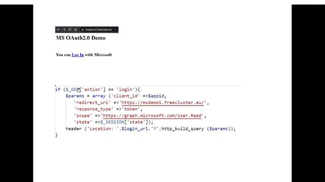 PHP Web authenticate on Microsoft with OAuth 2.0 using GET and POST смотреть онлайн