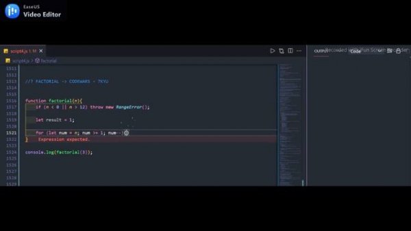 Factorial - CODEWARS - 7kyu - (JavaScript)