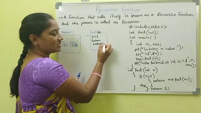 C-Language||Recursive Function in C||Both In Telugu And English|Telugu ScitTutorials смотреть онлайн