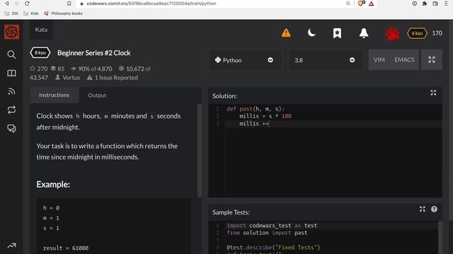 Codewars - Python - Clock смотреть онлайн