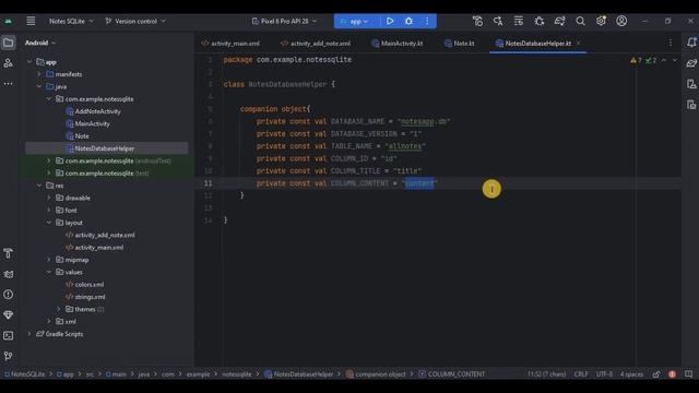 Notes App - Store Data in SQLite Database in Android Studio using Kotlin | CRUD Part 1 смотреть онлайн