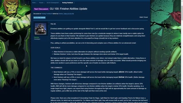 DCUO Game Update 100: Finisher Abilities Update ( La Mort Card - Artifact new might artifact?) смотреть онлайн
