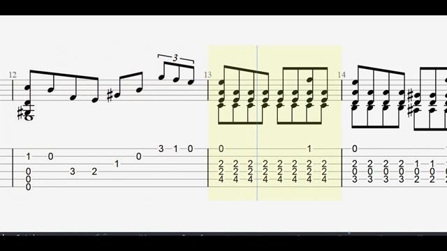 Frederic Chopin: Prelude in E Minor, Op. 28 No. 4 full tablature/sheet music for fingerstyle guitar смотреть онлайн