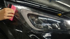 Как наклеить полиуретановую пленку Brontero на фары автомобиля  Hyundai Solaris